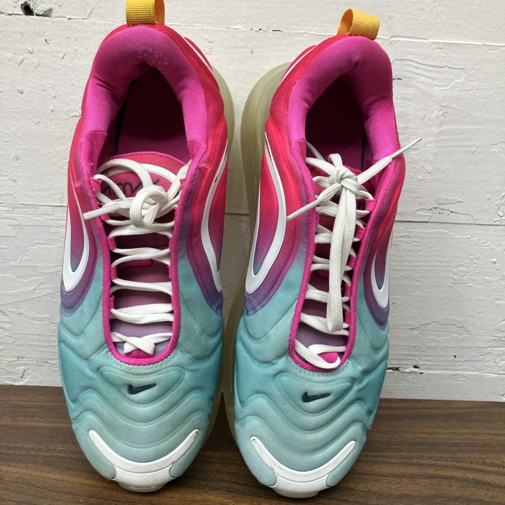 Nike Air Max 720 Shoes Womens Size 8 Pink Blue Aqua Gradient Sneaker - Picture 5 of 10